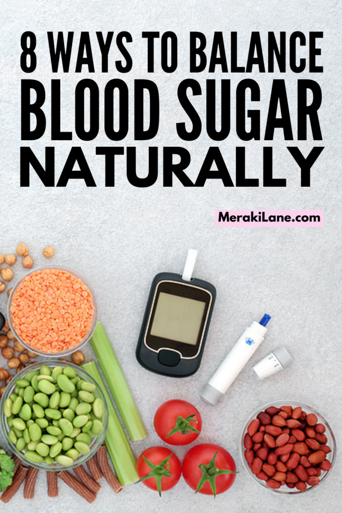 How to Balance Blood Sugar Naturally | If you want to know how to lower blood sugar levels through lifestyle changes and diet, this post has lots of great tips to help. We're sharing tons of great information - symptoms of both low blood sugar and high blood sugar, smart tips to lower and control blood sugar, and a list of foods to lower blood sugar plus diet foods to avoid. Whether you have diabetes, hyperglycaemia, or hypoglycaemia, these natural ways to balance blood sugar will help!