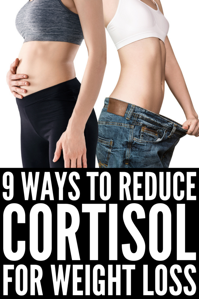 How to Reduce Cortisol Levels Naturally | Symptoms of high cortisol range from insomnia and fatigue, to belly bloat and weight gain, to IBS and high blood pressure and more. If you suspect you have an imbalance in your stress hormones and want natural tips to help lower cortisol secretion so you can sleep better, lose weight, and improve your health, this post is for you! We\'re sharing everything you need to know about cortisol, along with 9 natural ways to reduce it and live your best life!