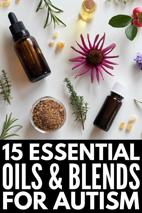 Essential Oils for Autism and Sensory Processing Disorder | If you’re looking for natural remedies for autism to help alleviate symptoms of stress, anxiety, insomnia, anger, aggression, lack of focus, ADHD, etc., we’re sharing our favorite single oils you can use to create your own recipes and blends, as well as our recommended doTERRA and Young Living essential oil blends for kids. 